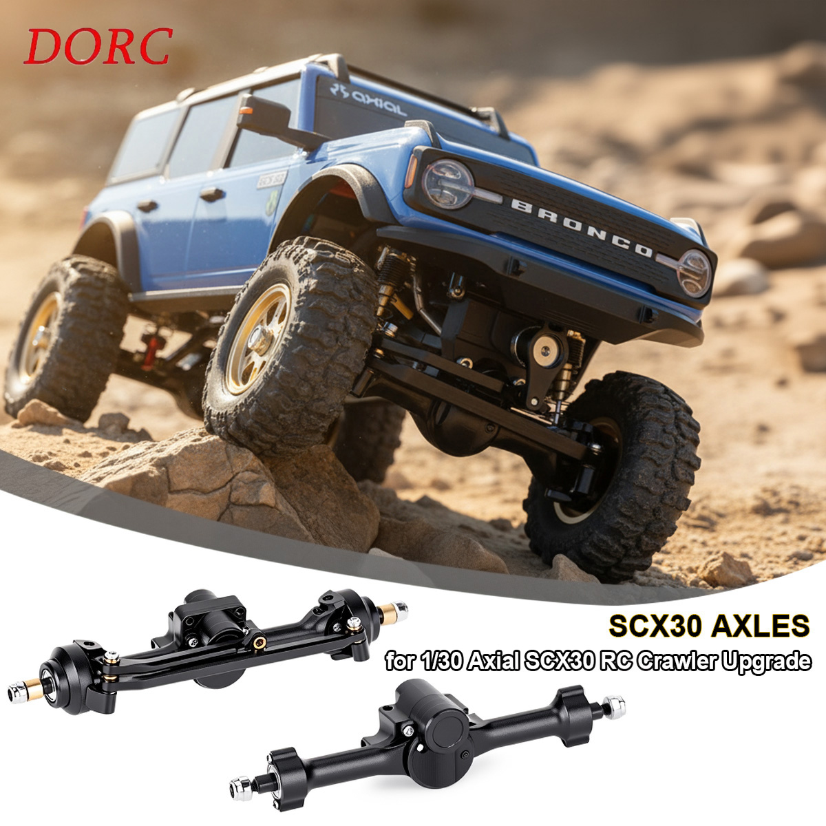 Rc Crawler Axle Parts - SCX30 1/30 +5mm 알루미늄 전면 및