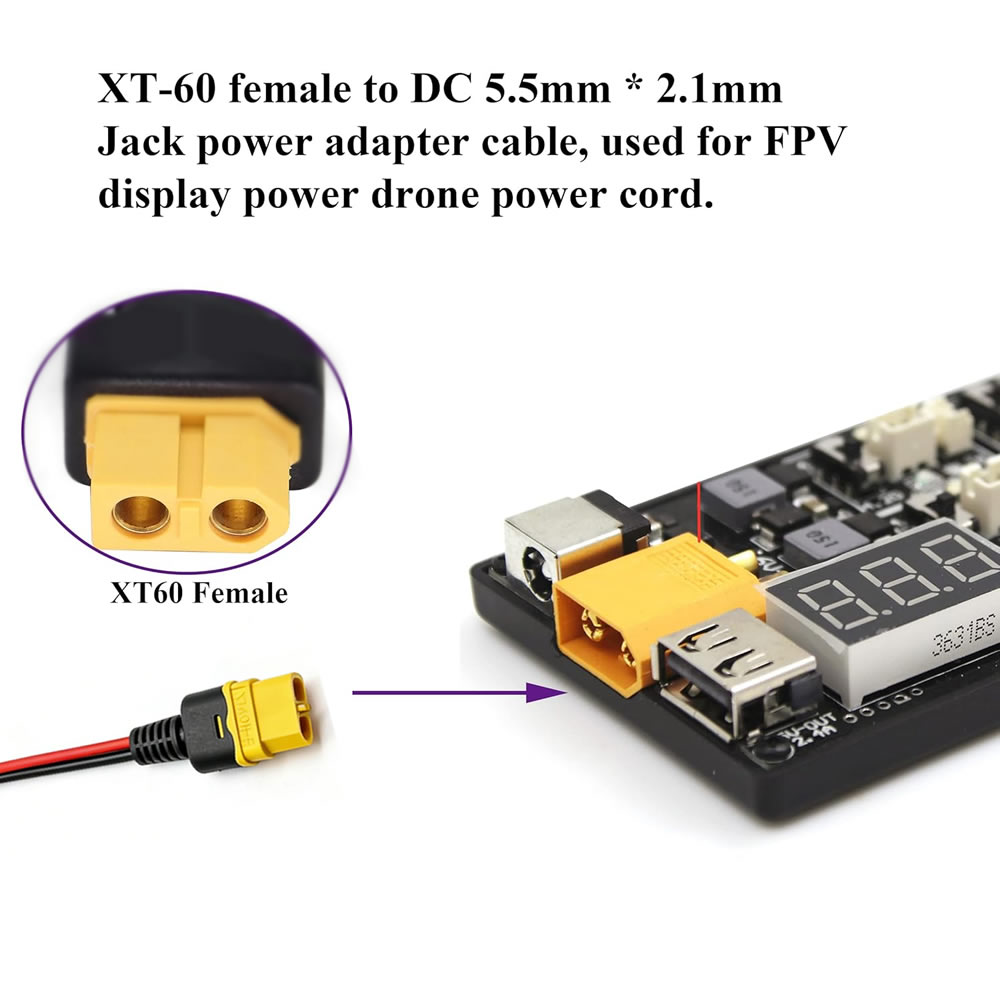 XT60 플러그 암수-DC 5.5x2.1mm 커넥터 충 - Drone Rc Car Hybrid 리뷰 및 가격