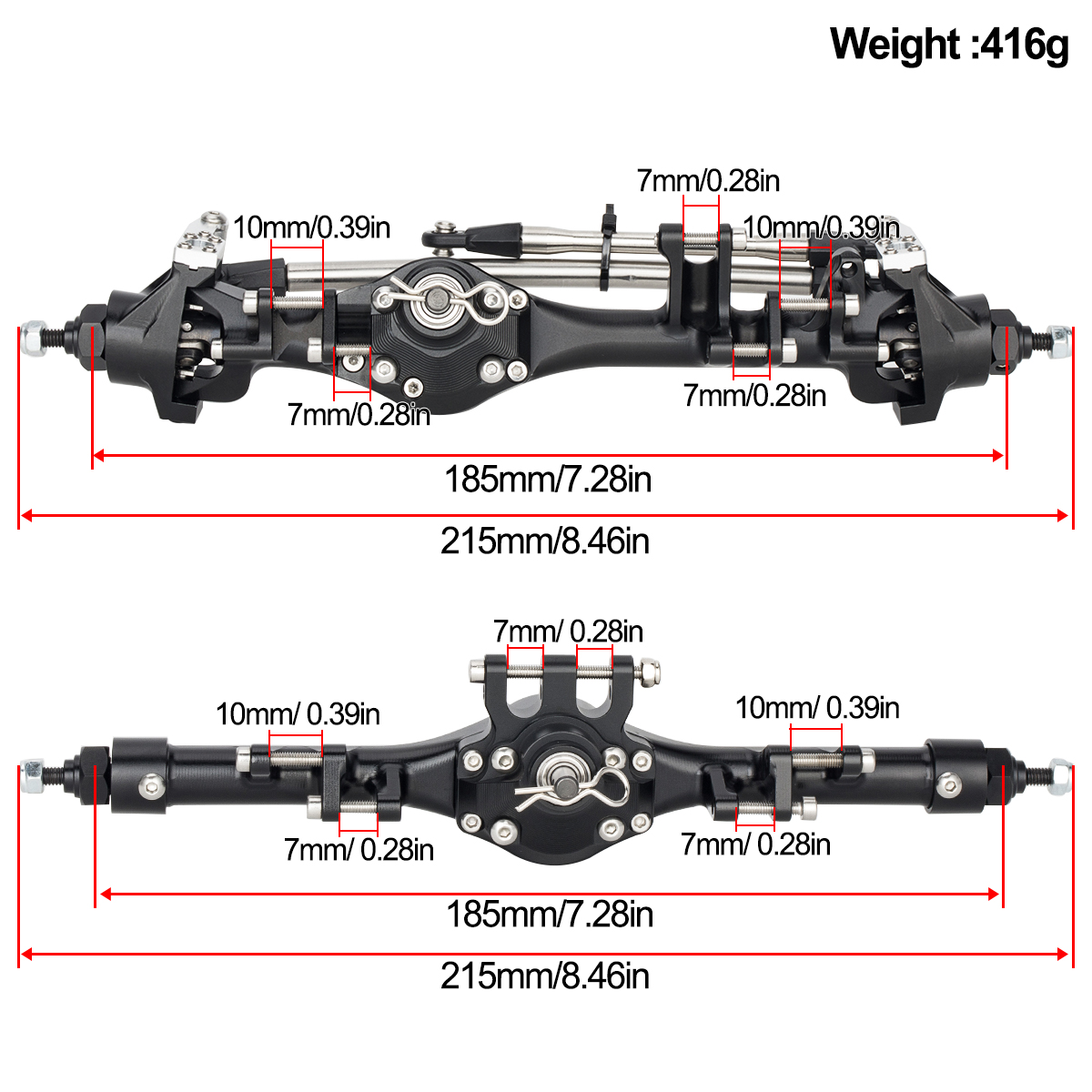 CNC 알루미늄 프론트 리어 F10T 스트레이트 액슬  - Rc Crawler Axle Parts 리뷰 및 가격