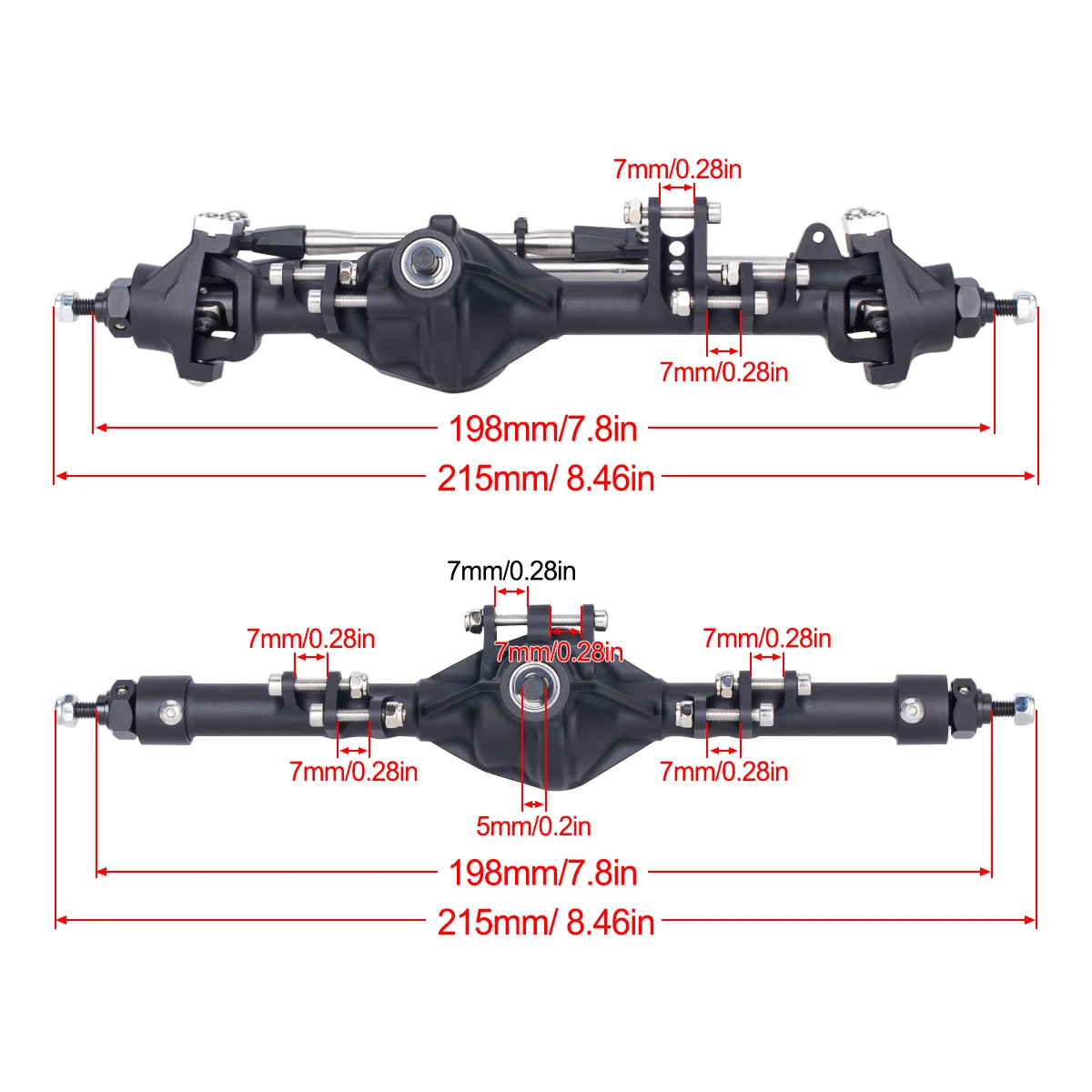 1/10 RC 크롤러용 CNC 알루미늄 액슬 합금 전면 - Rc Crawler Axle Parts 리뷰 및 가격
